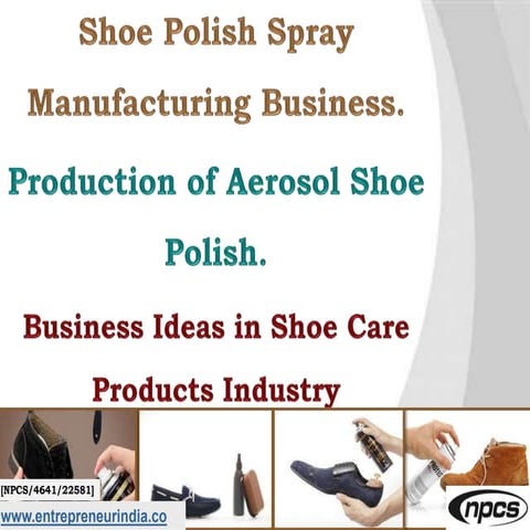 Shoe Polish Spray Manufacturing Business