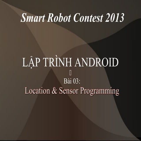 Android location sensor programming