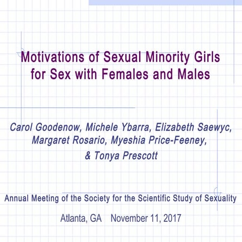 Motivations of sexual minority girls for sex with females and males