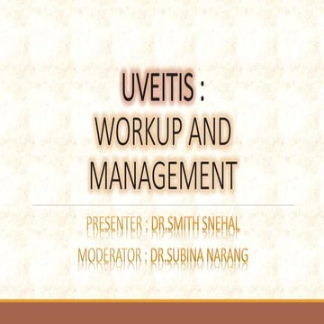 Uveitis: Workup and Management
