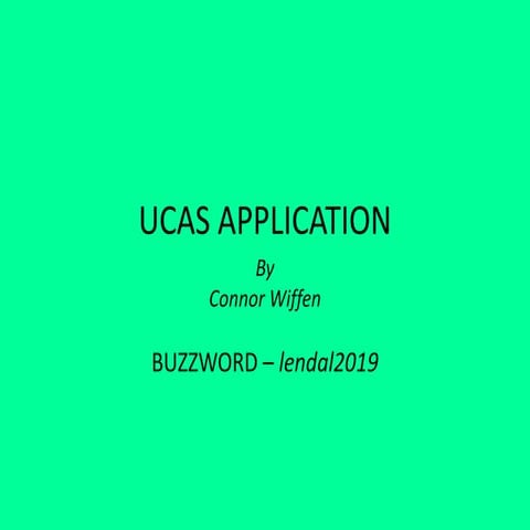 UCAS Pro-Forma