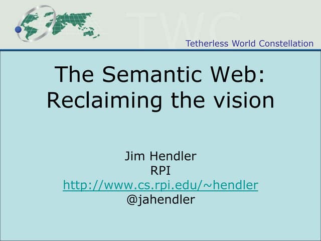 Jim Hendler's Presentation at SSSW 2011