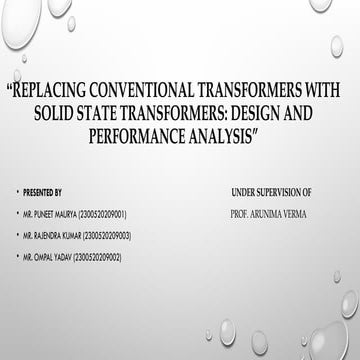 SOLID STATE TRANSFORMER VS CONVENTIONAL TRANSFORMER visual data 3