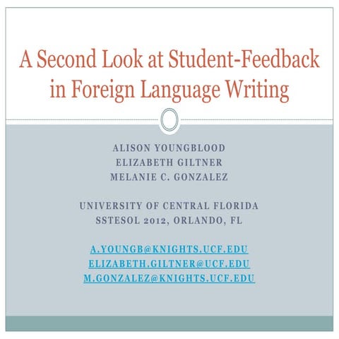 A Second Look at Student-Initiated Feedback in Foreign Language Writing 