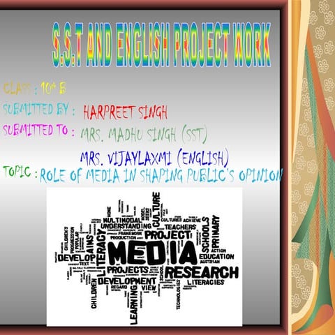 Role Of Media In Shaping Public Opinion