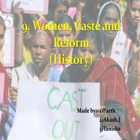 WOMEN CASTE AND REFORM 