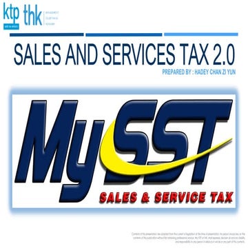 SST2.0 - Service Tax