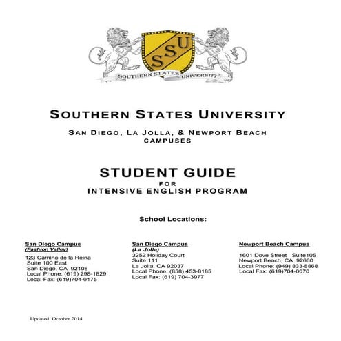 Southern State University iep-prospect-student-guide | PDF