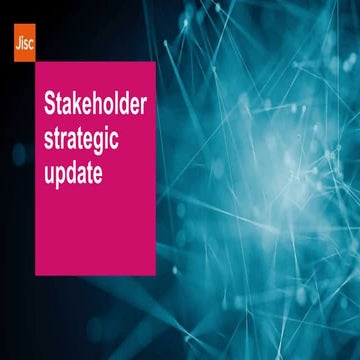  Stakeholder strategic update webinar - research