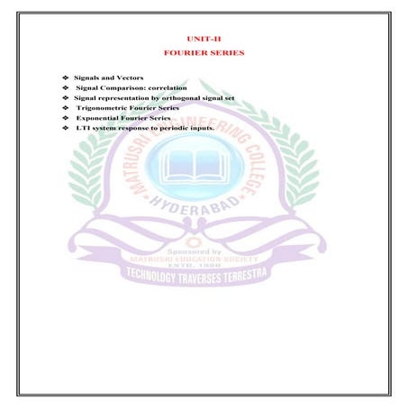 Continous time fourier series and Examples