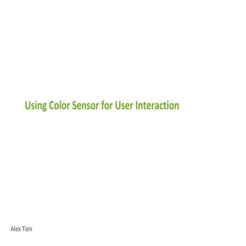 Using color sensor for user interaction 