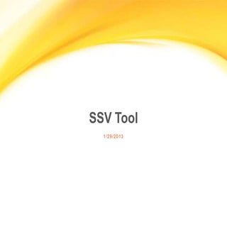 SSV Tool