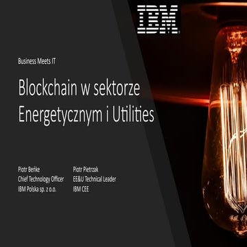 [PL] Blockchain w sektorze Energetycznym i Utilities