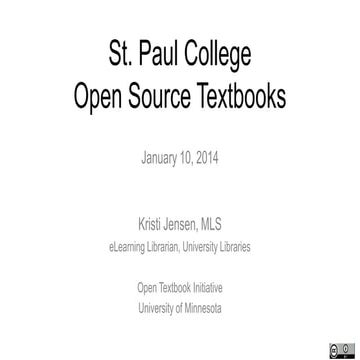 St. Paul College Presentation Open Textbooks