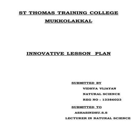 innovative lesson plan | DOCX