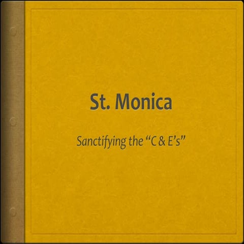 Women's Society - "Soup Night" Presentation on St. Monica