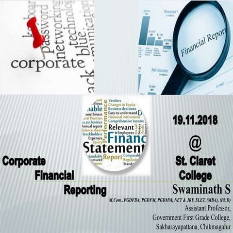 Corporate Financial Reporting - Financial Instruments, Financial Assets and F...