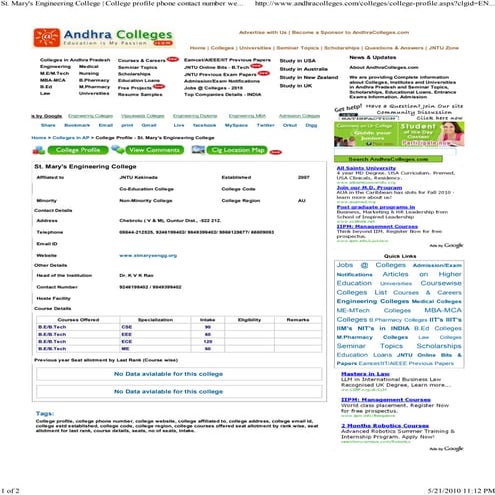 St  Marys Engineering College