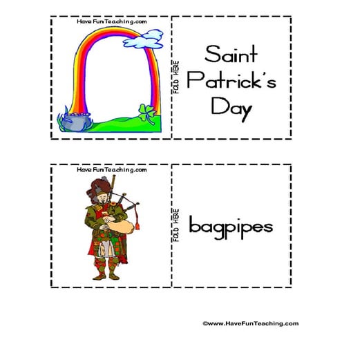 st patrick day flash cards
