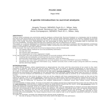 A gentle introduction to survival analysis