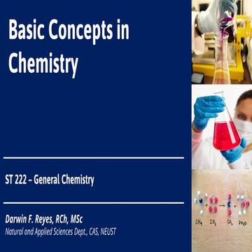 Basic Concepts in Chemistry Lecture notes
