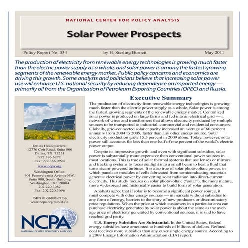 Solar Power Prospects