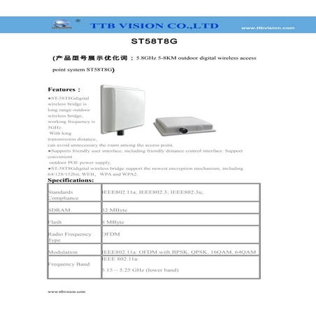 St58 t8g specification-www.ttbvs.com