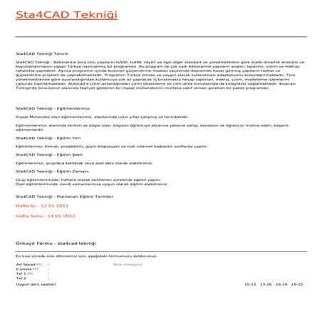 Sta4cad teknigi