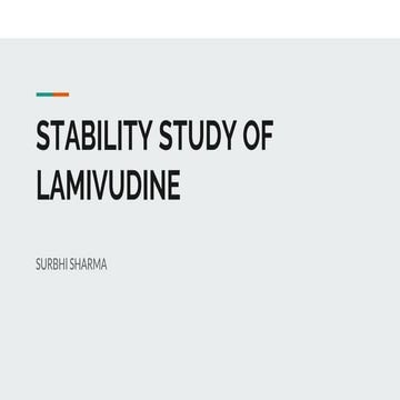Stability Study of Lamivudine