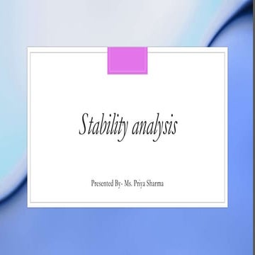 Stability Analysis Pptx