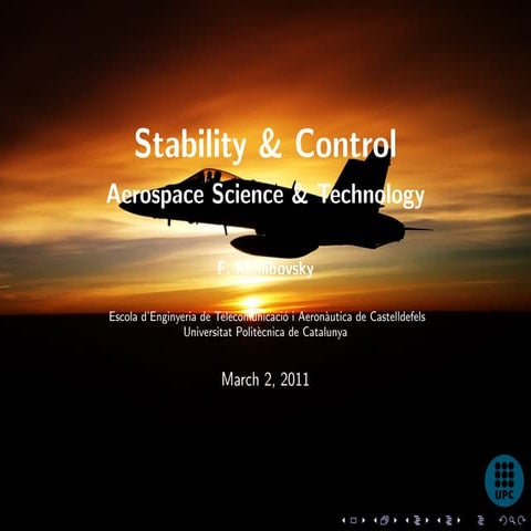 tema 5 mecánica de vuelo: Stability & Control