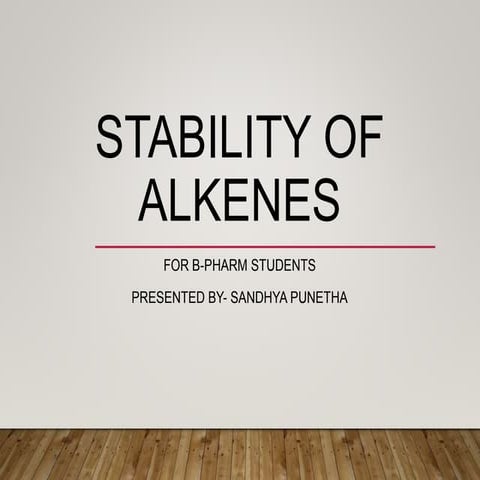 Stability of alkenes