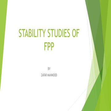 Stability studies