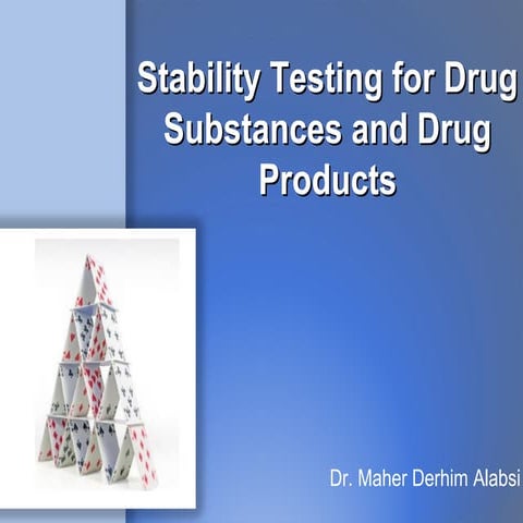 Stability Testing for Drug Substances and Drug Products