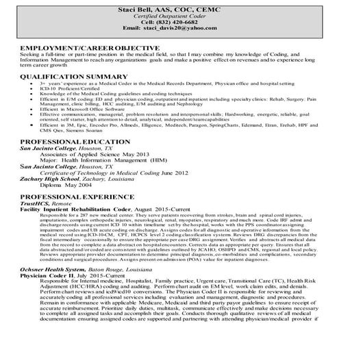 Staci Bell Resume
