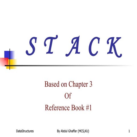 Stack | PPT | Programming Languages | Computing