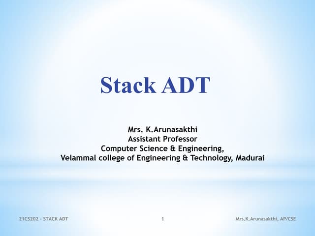 Stack ADT
