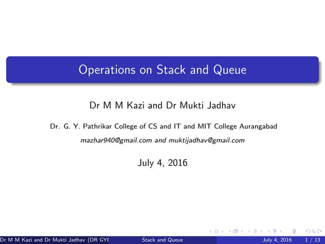 Stack queue