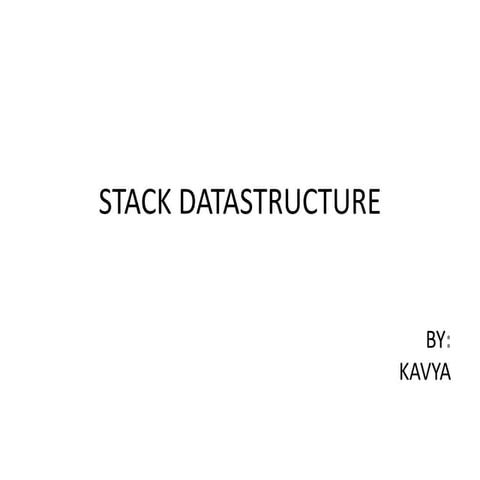 Introduction to stack | PPT | Free Download