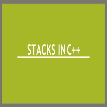 Stack data structure | PPT
