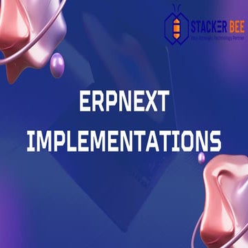 ERPNext Software Solutions by Stackerbee Technologies