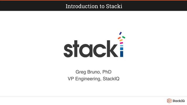 SF Bay Area OpenStack Meetup Stacki Presentation 