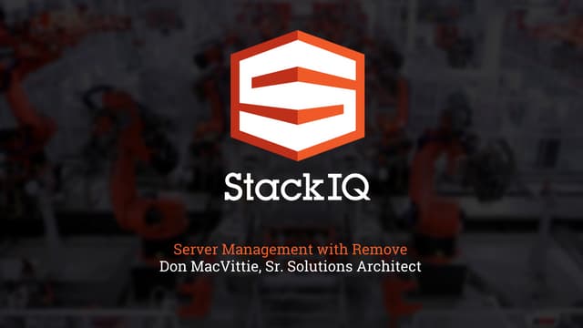 Stacki: Remove Commands