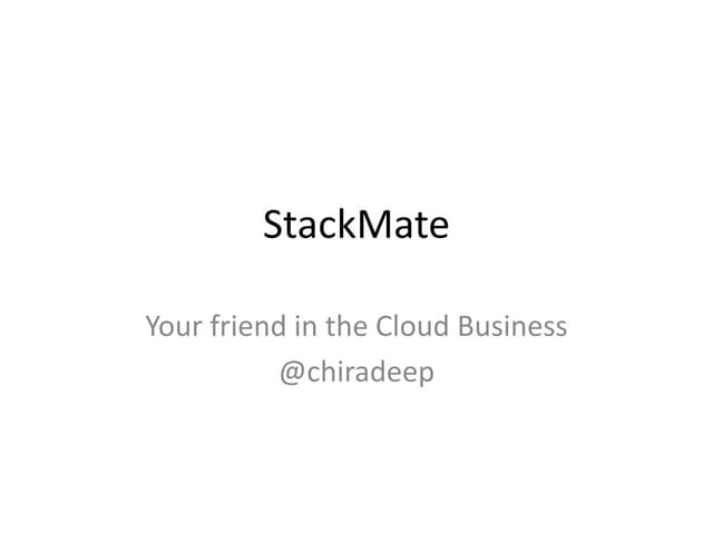 StackMate - CloudFormation for CloudStack