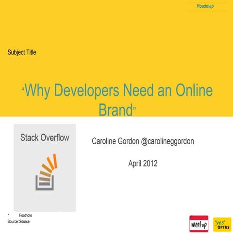 Online Personal Branding for Developers