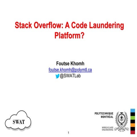 Stack overflow code_laundering | PPT