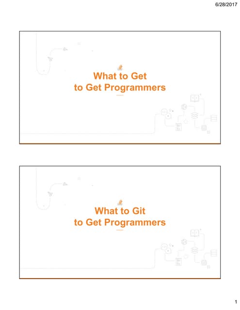 Talent42 2017: What to Get to Git Programers - Jeff Szczepanski