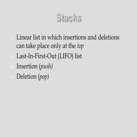 Data Structures: Stacks (Part 1) | PPT