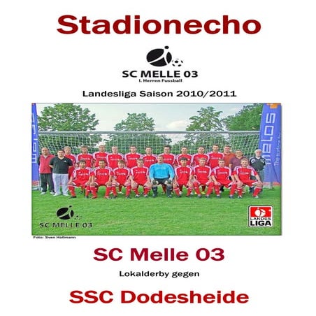 Stadionecho 14. Spieltag Derby SC Melle 03 gegen SSC Dodesheide Landesliag We...