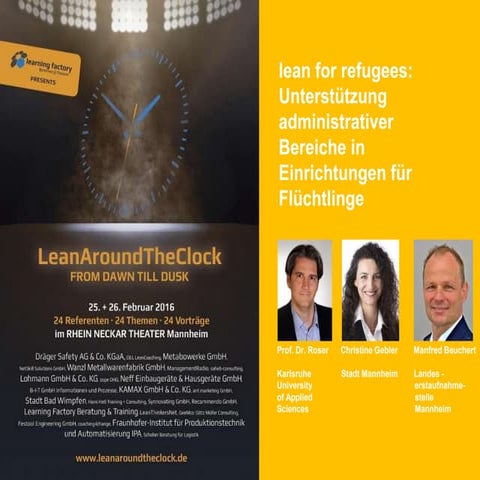 lean for refugees: Unterstützung administrativer Bereiche in Einrichtungen fü...